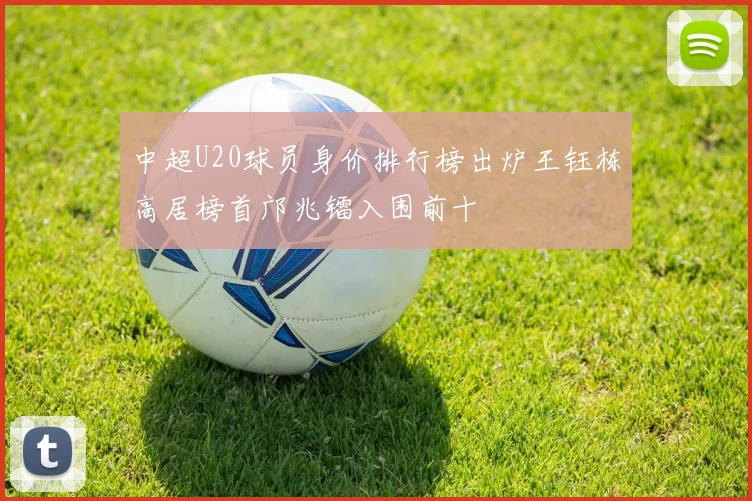 中超U20球员身价排行榜出炉王钰栋高居榜首邝兆镭入围前十